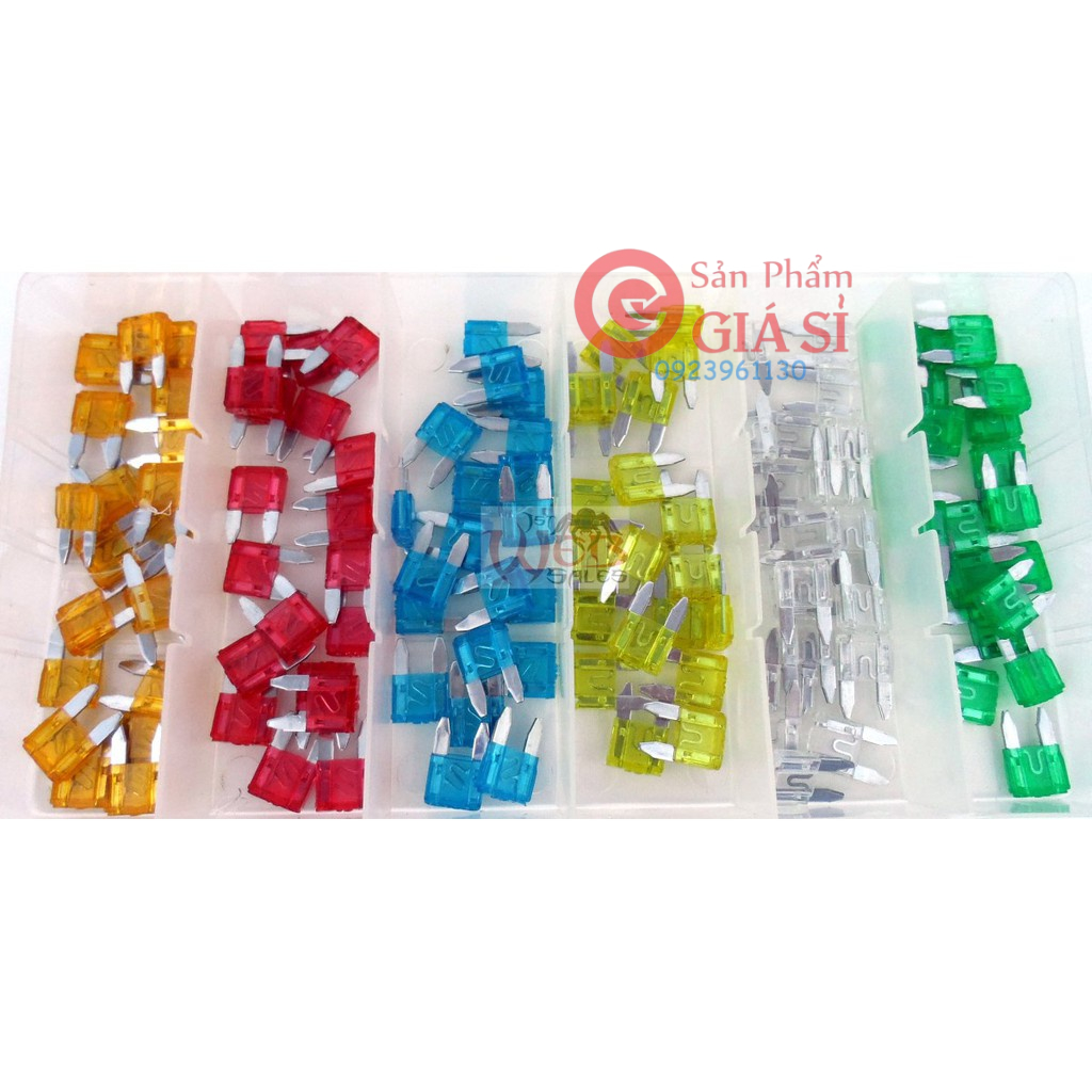 10 cái cầu chì chân nhỏ xe hơi, xe máy từ 10a-30a