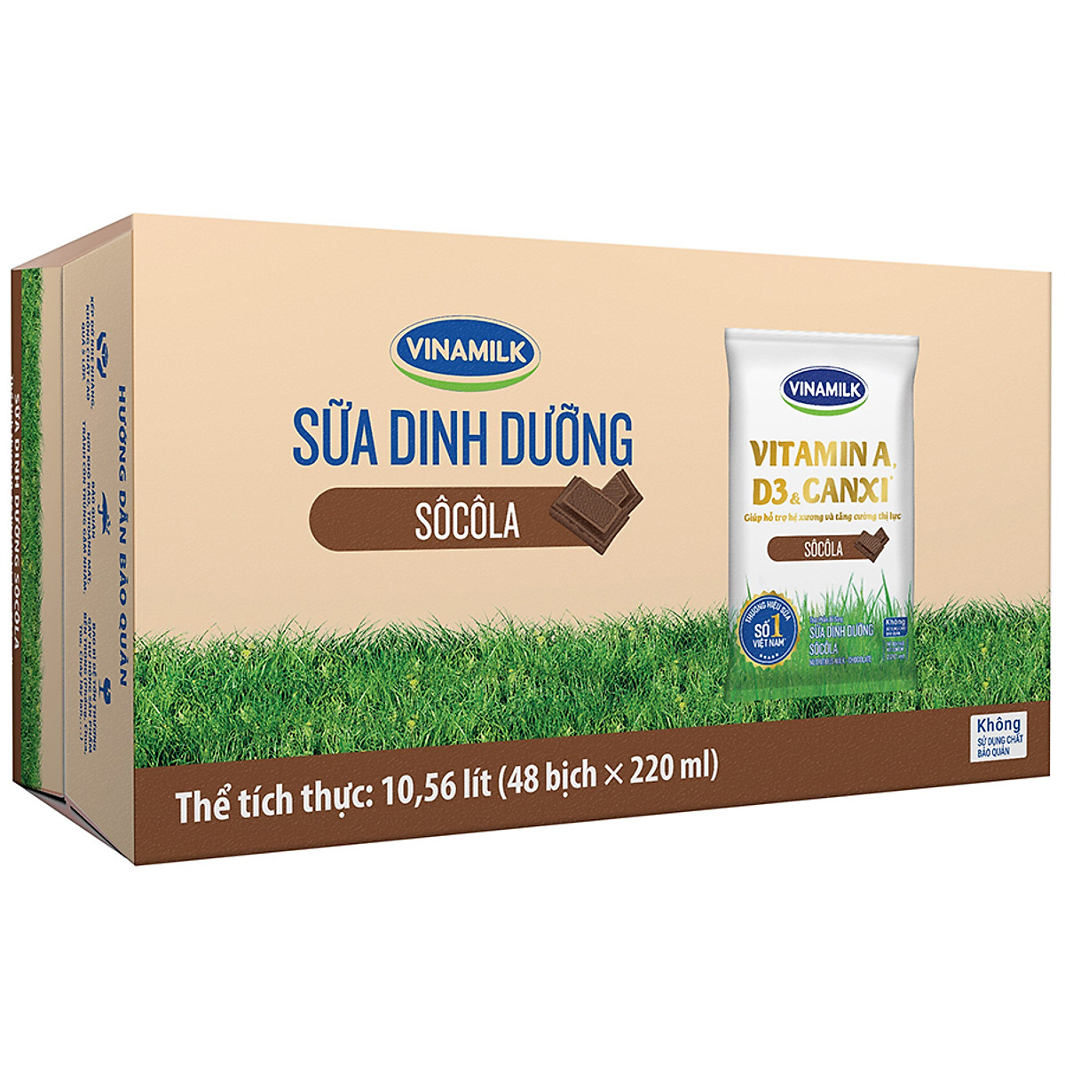Sữa Tươi Vinamilk bịch 220ml ( Thùng 48 Bịch ) (FREESHIP)