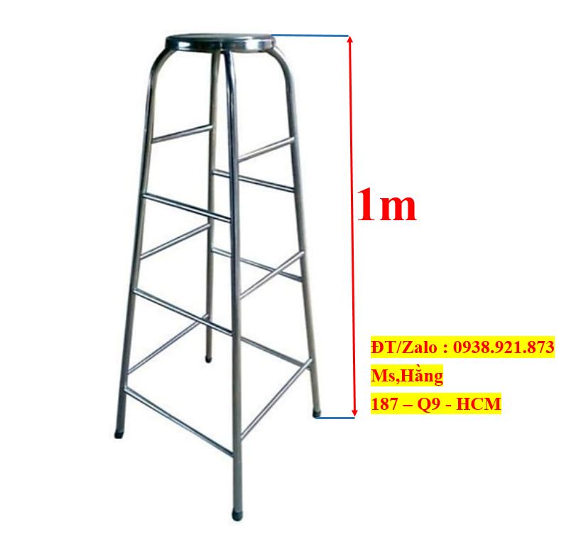 Ghế Inox Tròn Cao 1M