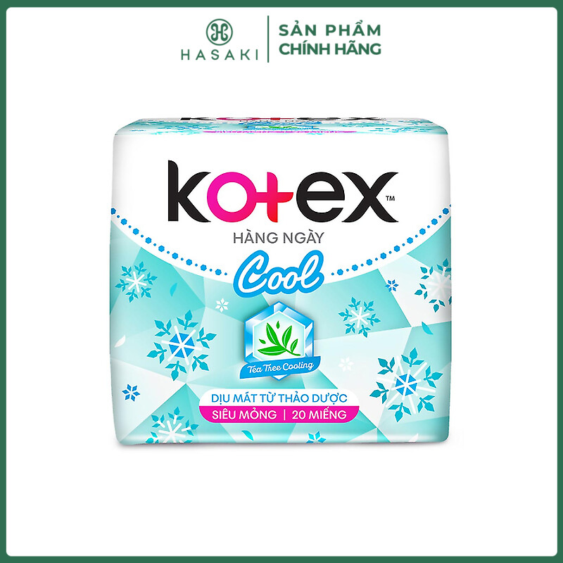 Băng vệ sinh kotex hằng ngày thảo dược cool 20 miếng