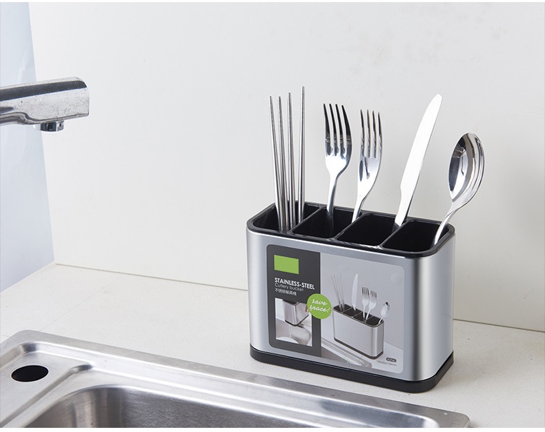 Ống cắm đũa thìa inox cao cấp 4 ngăn