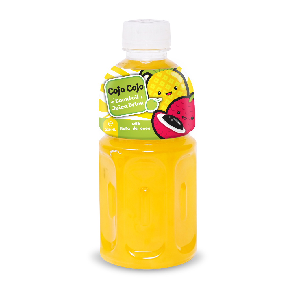 [Lốc 6 ] Nước Ép Trái Cây có thạch dừaTopping Nata de coco 320ml