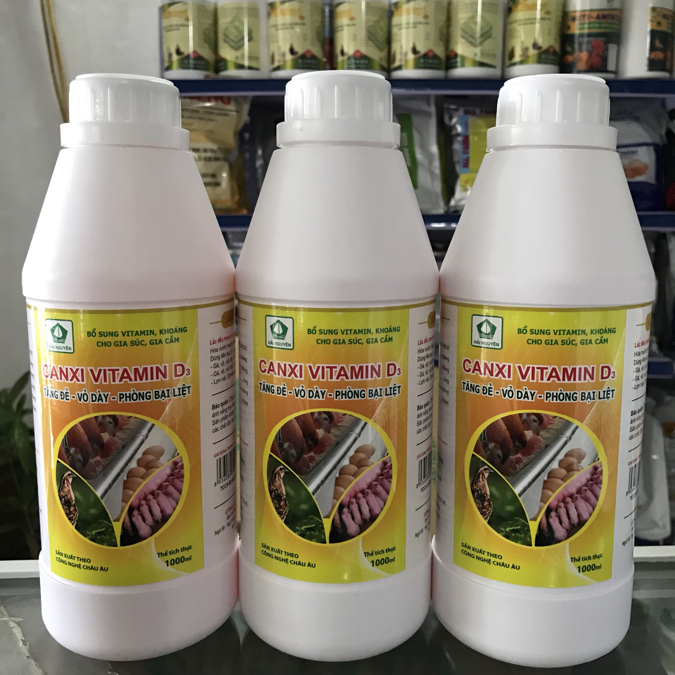 Khoáng Canxi D3 cho heo và gia cầm chai 1L
