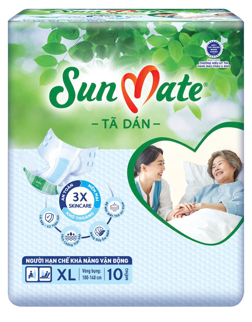Combo 6 Gói Tã Dán SUNMATE Size M10 - M/L10 - XL10 - M/L18