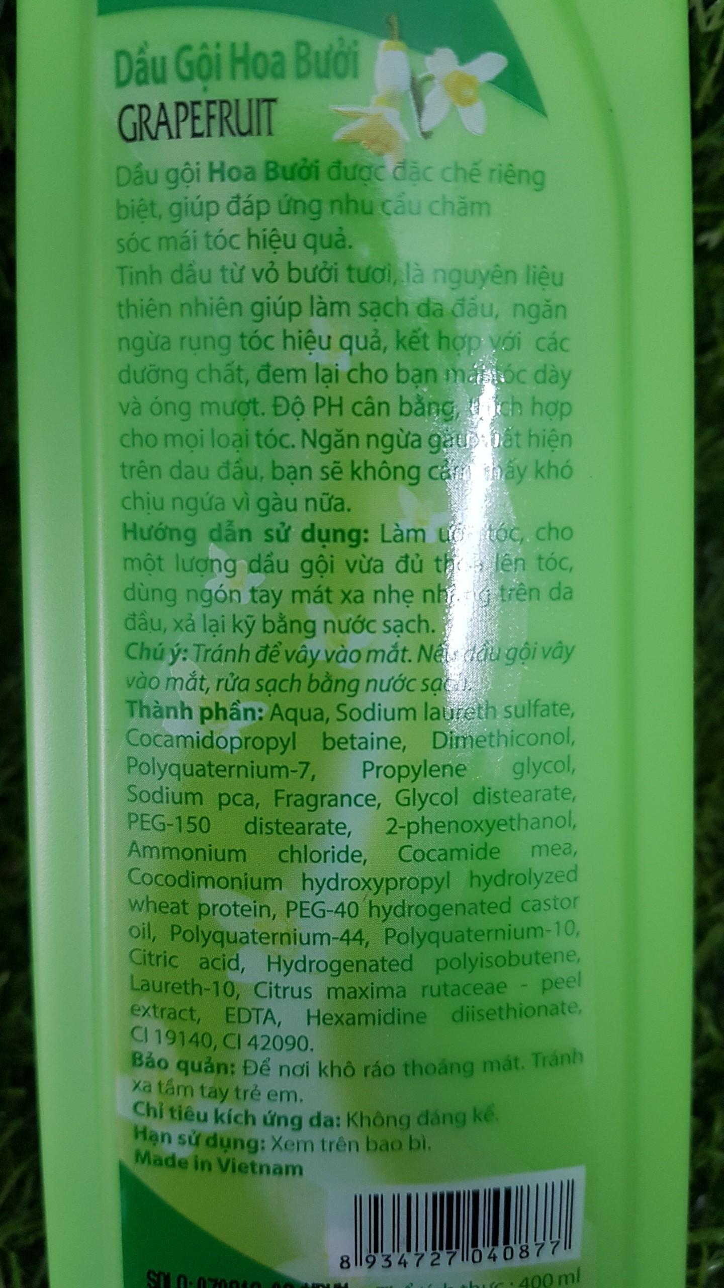 Dầu gội Thorakao hoa bưởi 400ml