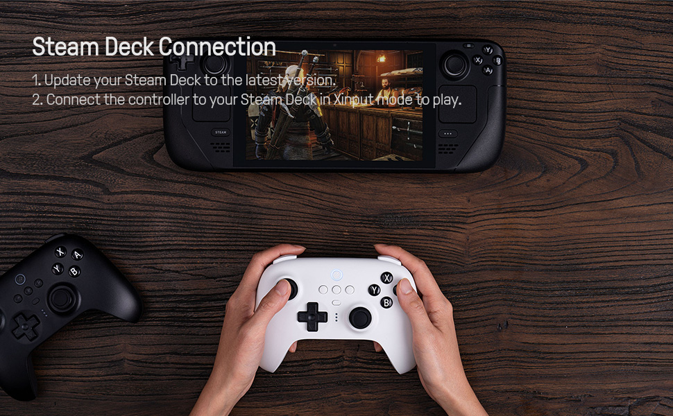 Tay cầm 8BitDo Ultimate Bluetooth Controller kèm Dock Sạc cho Nintendo Switch, PC, Laptop