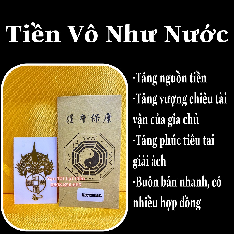 Bộ 2 Linh Phù Tiền Vô +Buôn May Bán Đắt