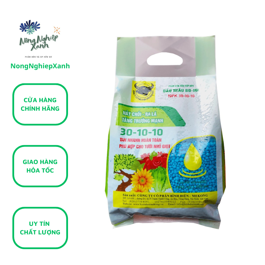 Buffalo Head NPK fertilizer 30-10-10 fully water soluble fertilizer good for irrigation pack 1kg