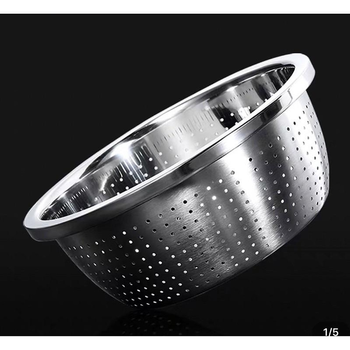 Bộ Thau + Rổ Inox Cao Cấp 304, D=28cm, Rửa Rau Củ Quả Tiện Lợi. Dễ Dàng Vệ Sinh, Chắc Chắn, Inox Dày Dặn