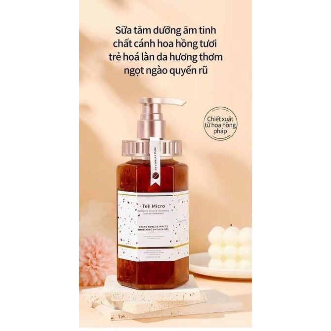 Sữa Tắm Nước Hoa Teil Micro Cánh Hoa Hồng 500ml