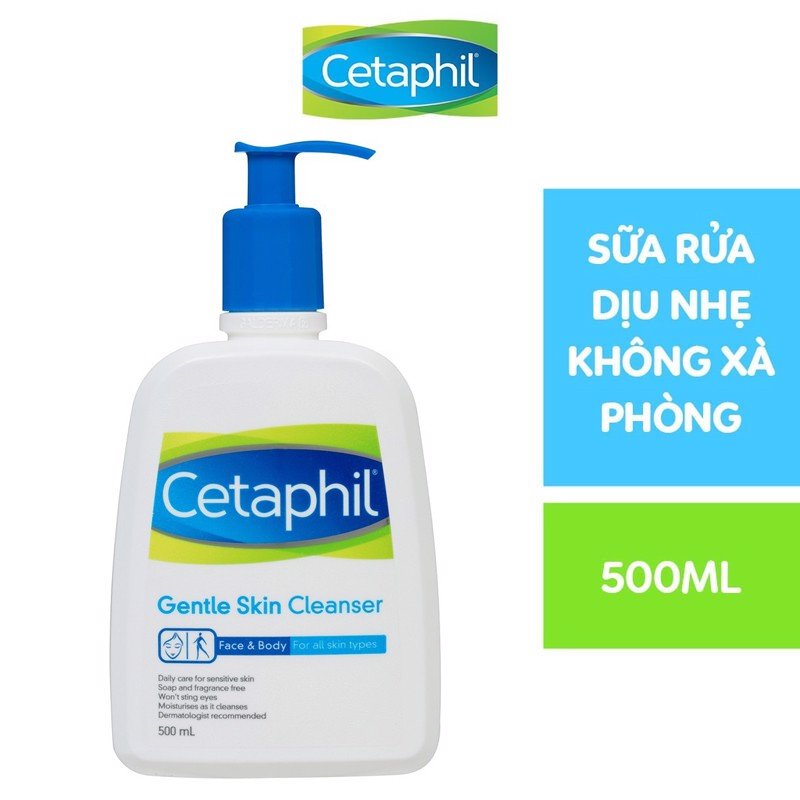 Sữa Rửa Mặt Cetaphil Dịu Nhẹ Không Xà Phòng 500ml Gentle Skin Cleanser