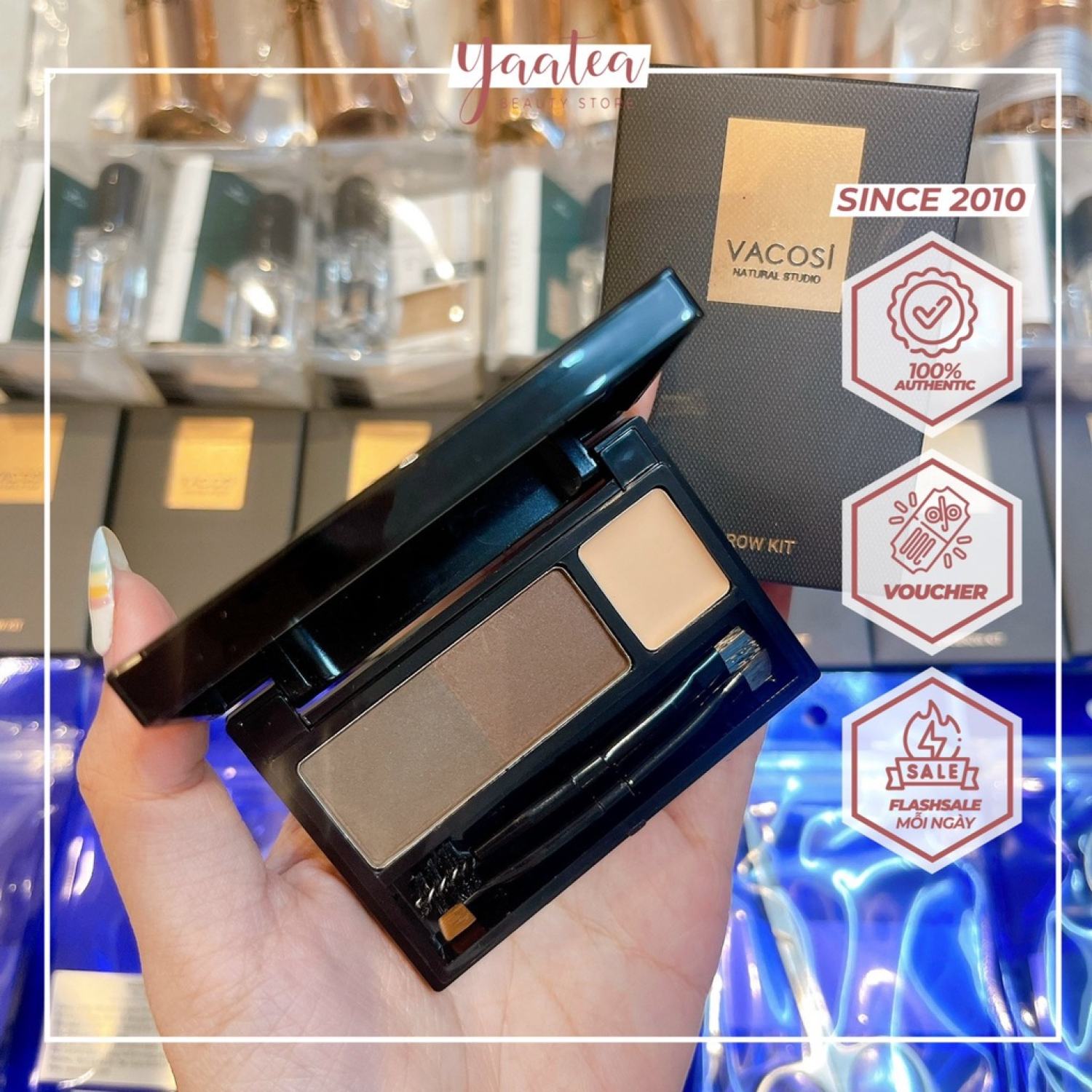 Bột Vẽ Chân Mày VACOSI EYEBROW KIT VM08