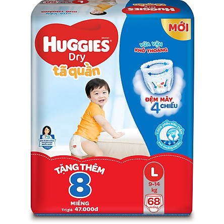 Tã quần Huggies size L68 miếng