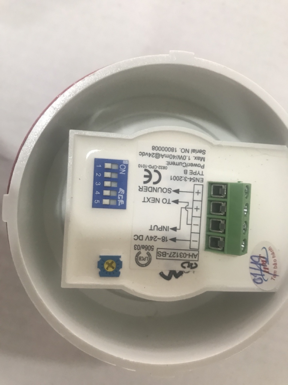 Còi báo động kết hợp đèn HORING AH-03127-BS có tem kiểm định