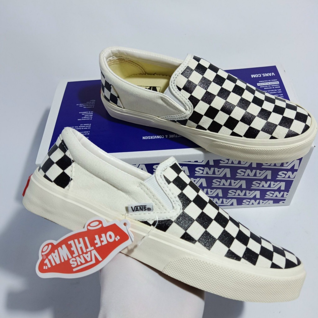 Giày thể thao nam nữ Vans caro lười, Vans caro buộc dây, Vans đen vault, Van Fog nam nữ chuẩn 11 full bill box