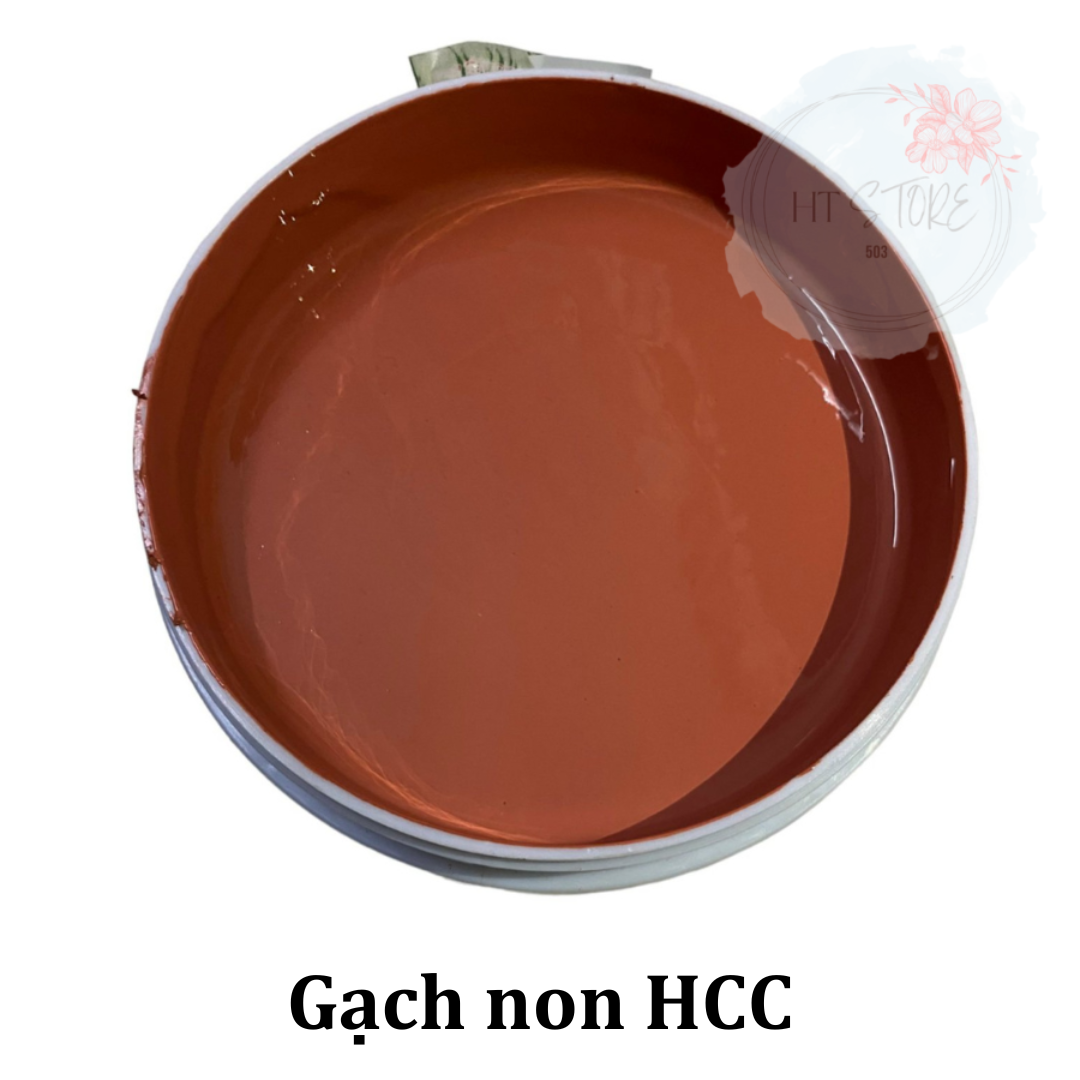 Sơn chậu màu gạch non ngoại thất cao cấp và cọ quét sơn