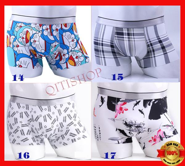 [HCM]Quần Sịp Đùi Lụa Nam Boxer Lụa Nam Đôrêmon - Hàng Xuất Nhật