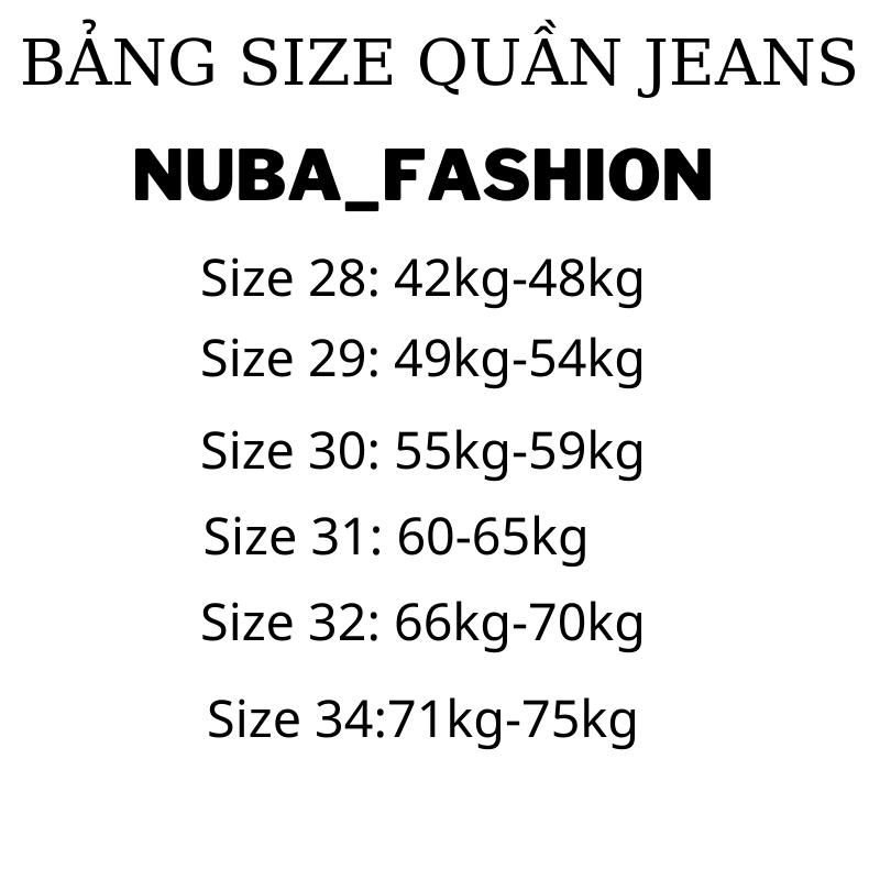 Quần Jean Nam Vá Da Rập Nổi Nuba36, quần bò màu xanh cao cấp ống côn dáng skinny from ôm phong cách trẻ