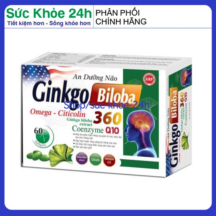 An dưỡng não tăng cường trí nhớ , lưu thông mạch máu não , ăn ngon ngủ tốt hộp 60 viên