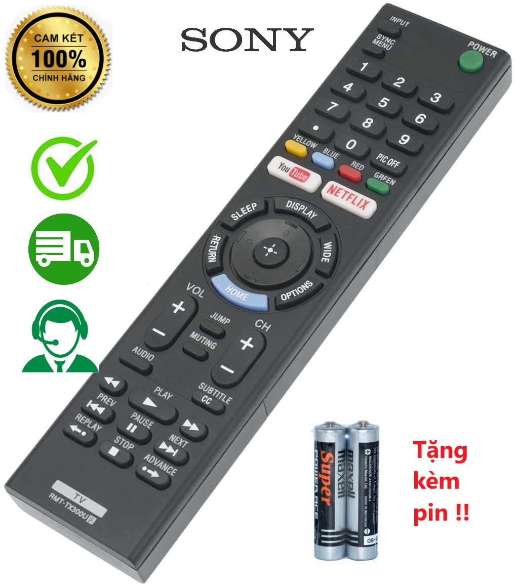 ( Hàng chính hãng ) Điều khiển tivi Sony smart RM-TX300P