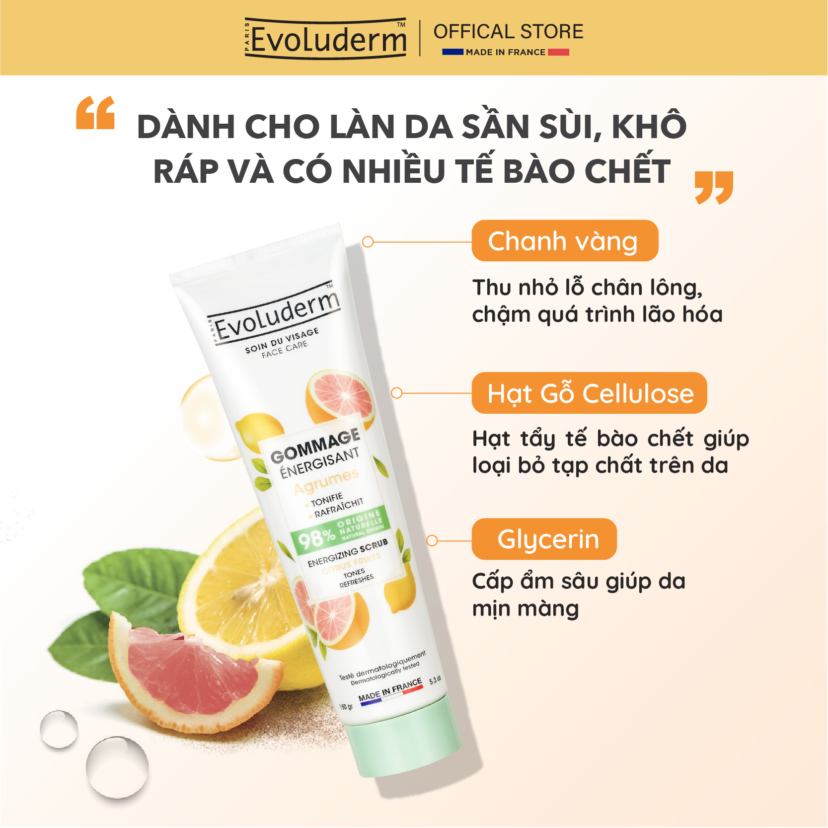 Evoluderm Facial Exfoliator 150ml