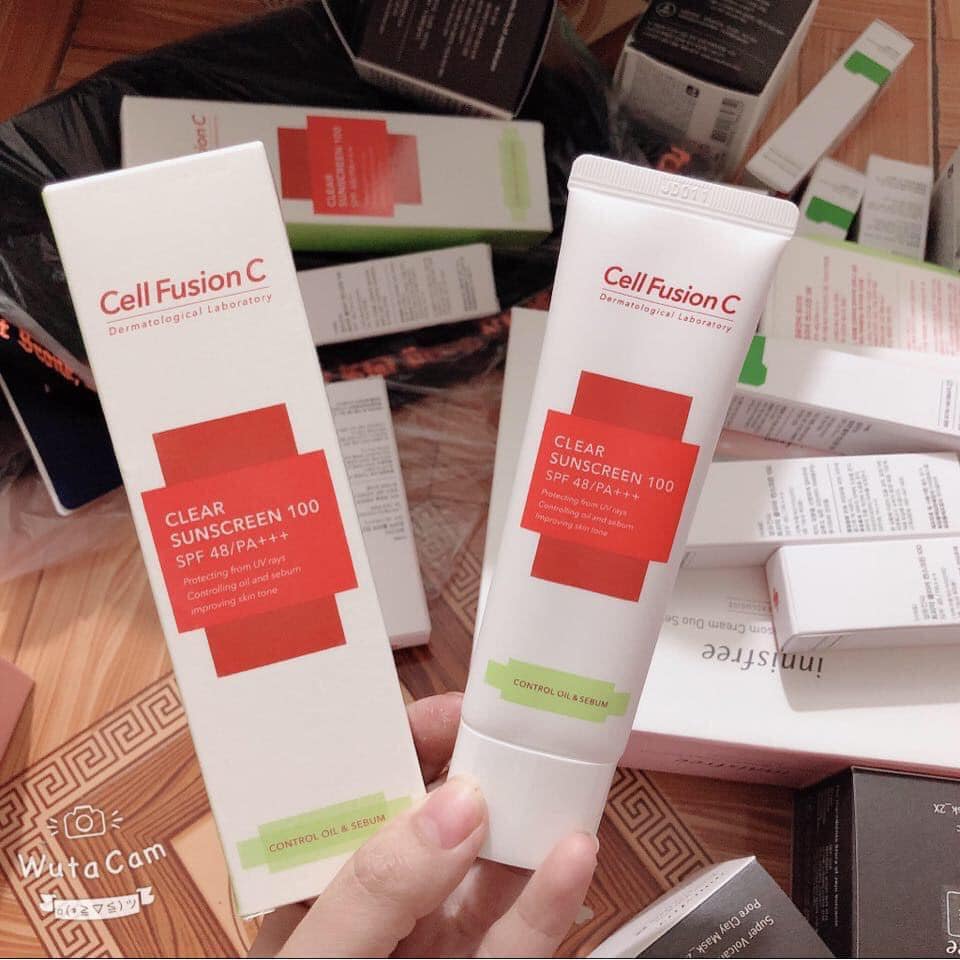 CELL XANH CHO DA DẦU - Kem Chống Nắng Cell Fusion C Hàn Quốc