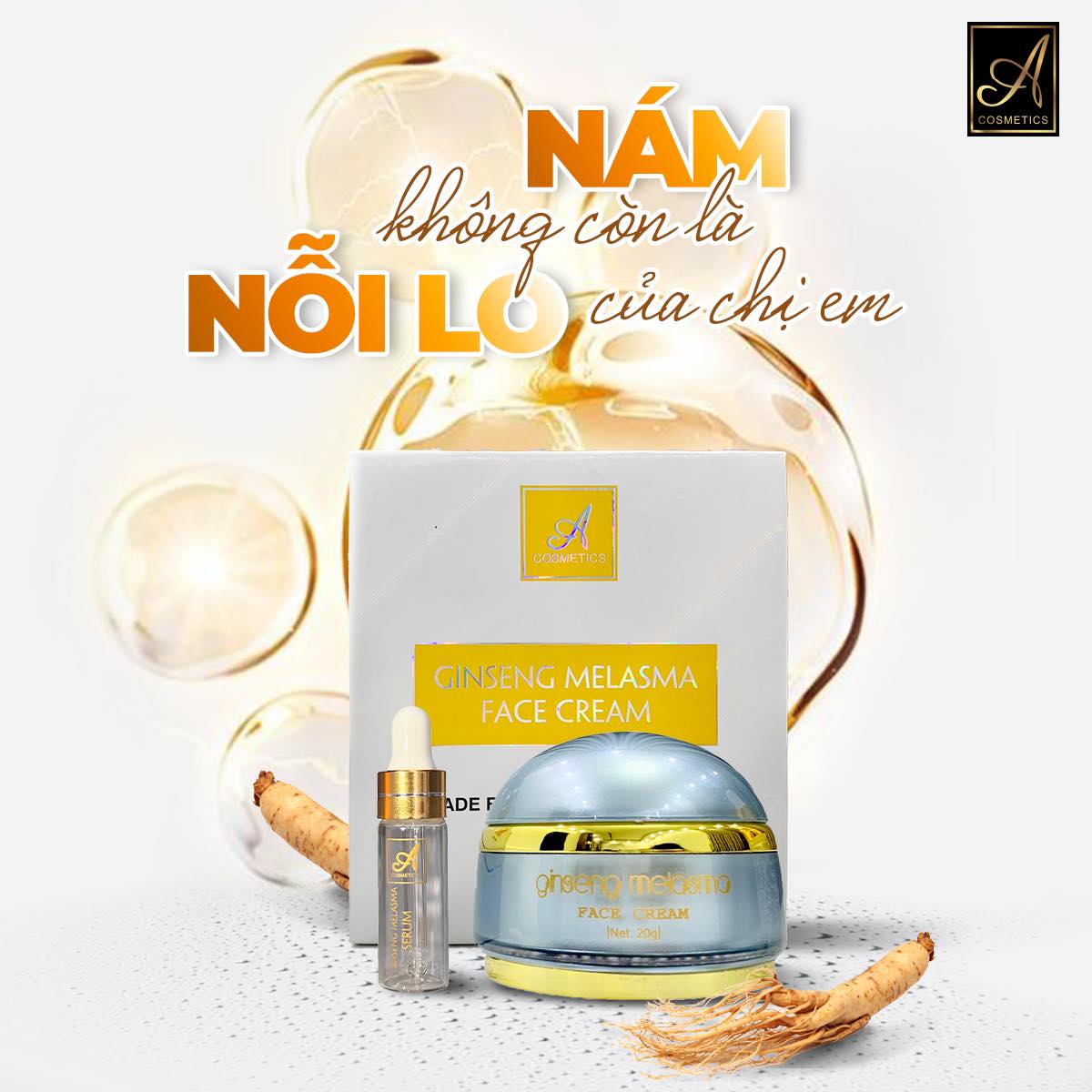 Kem face nám nhân sâm a cosmetics chính hãng mới 2022