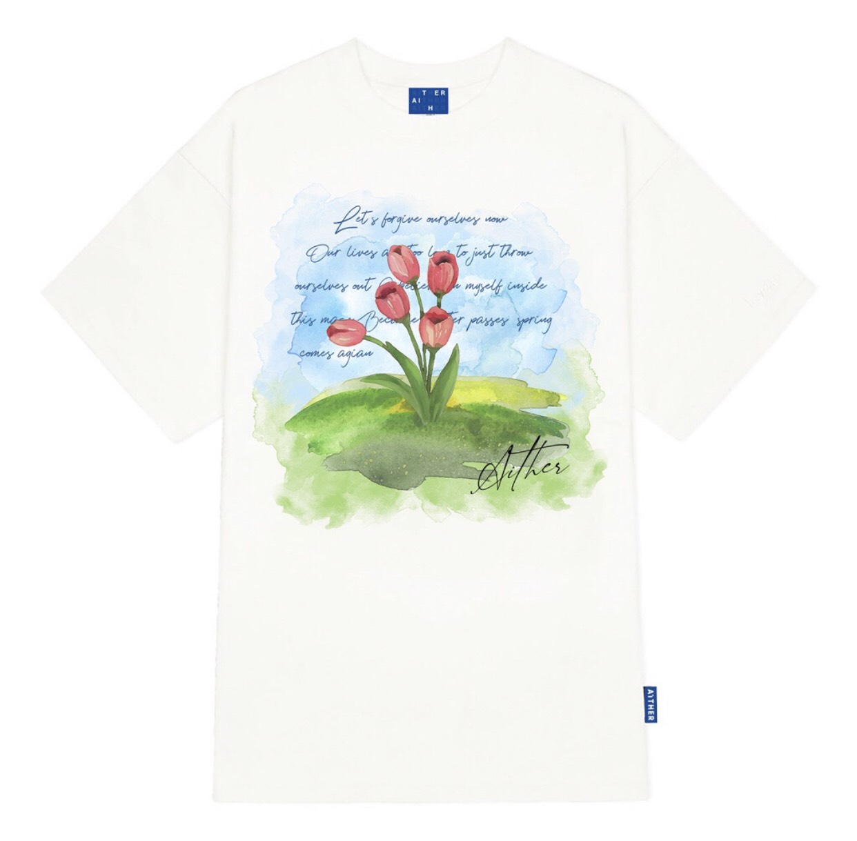 AITHER STUDIO ÁO thun Tulip tee cao cấp unisex form rộng