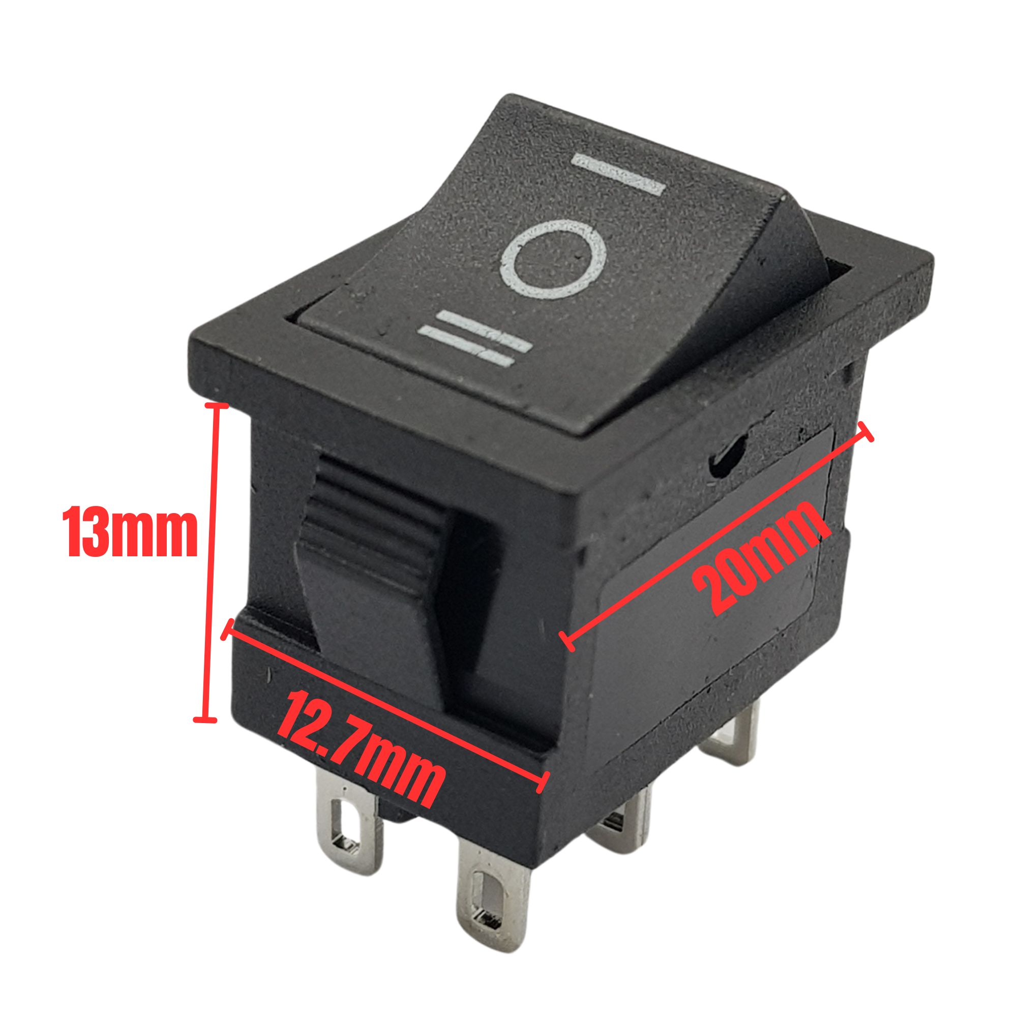 Công tắc 6 chân 3 trạng thái KCD1-203