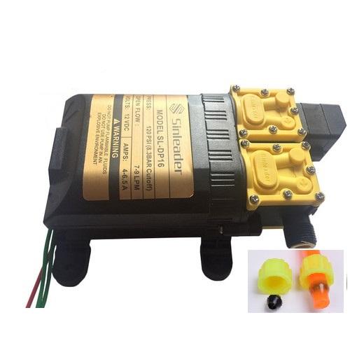 Máy rửa xe đôi mini áp lực mạnh kèm nguồn 12v