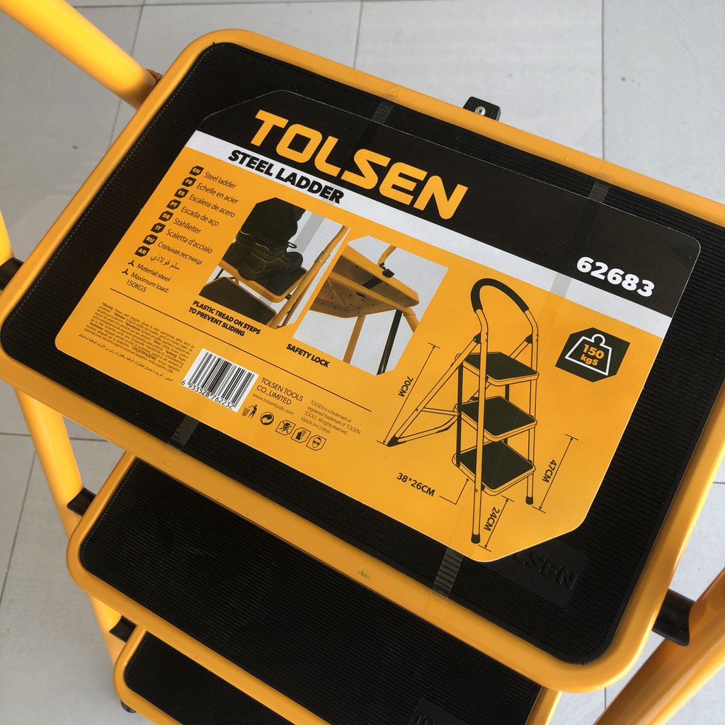 Thang xếp 3 tầng 150kg TOLSEN 62683