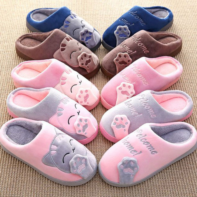 DÉP LÔNG UNISEX ĐẾ CAO SU CAO CẤP MÈO LÔNG THẦN TÀI SIÊU DỄ THƯƠNG giá rẻ
