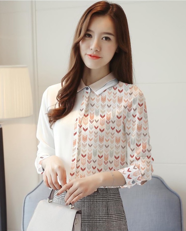Áo Sơ MI Nữ Tay Dài Công Sở Đẹp Tinh Tế