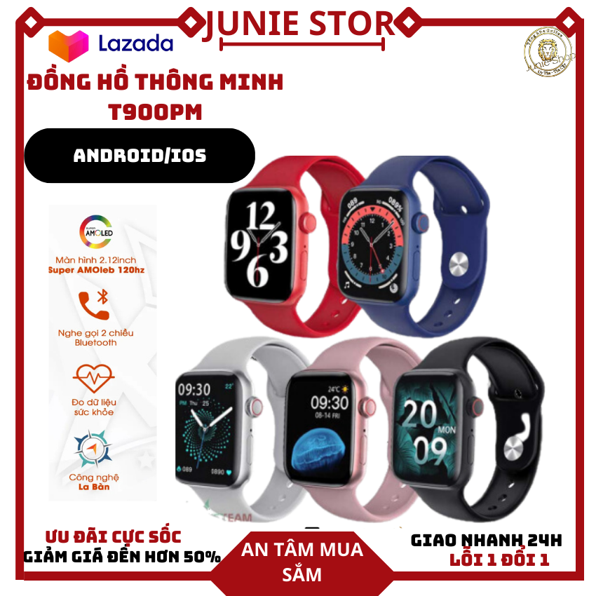 HCM Đồng Hồ Thông Minh Bluetooth T2000 Pro Max Chống Nước - Viền Thép ...