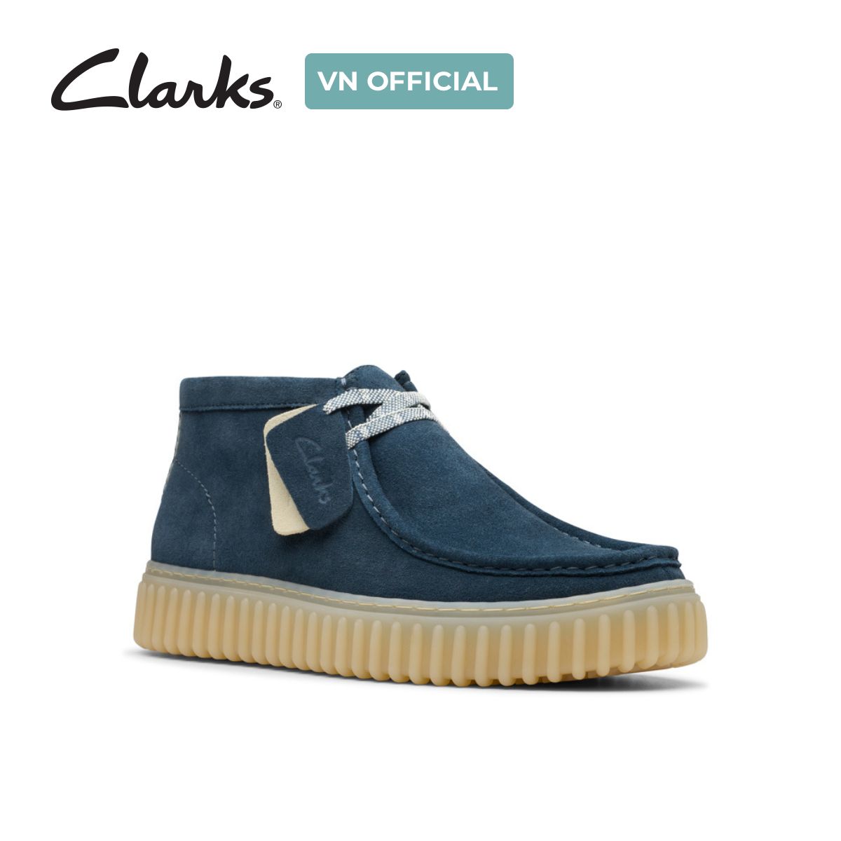 Giày Bốt Da Lộn Nam Clarks - Torhill Hi