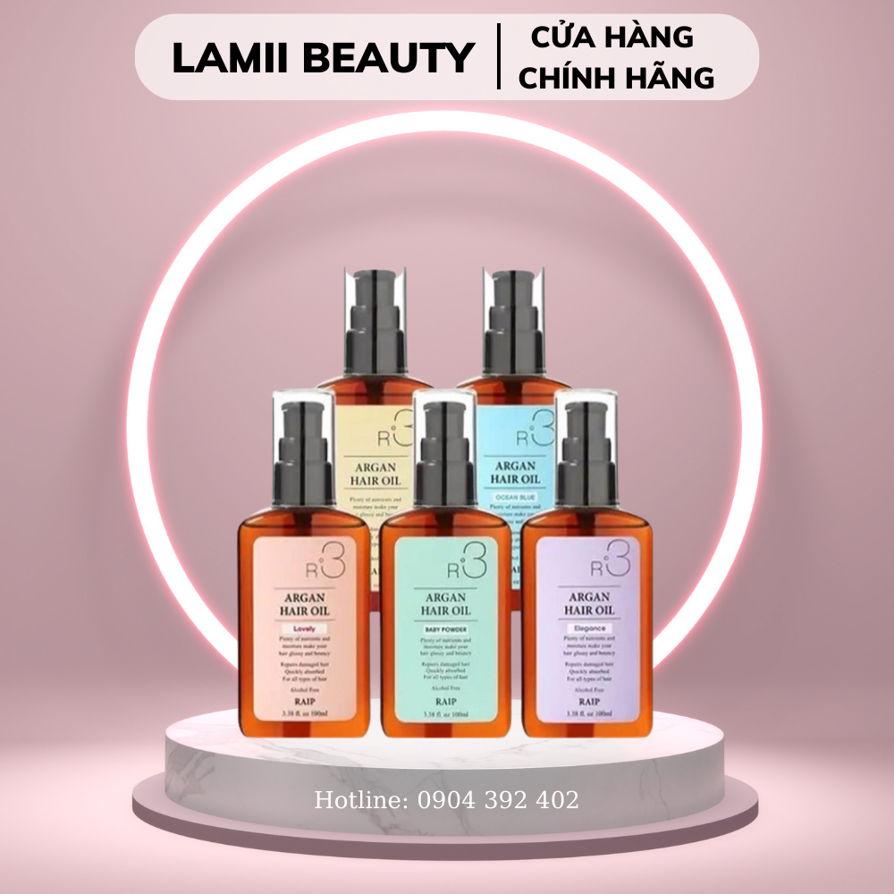 Tinh dầu dưỡng tóc r3 argan hair oil raip - lamii beauty