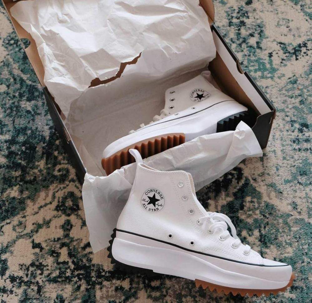 Giày Sneaker Converse Run Star Hike High White ( Tặng túi converse + bill + tất)