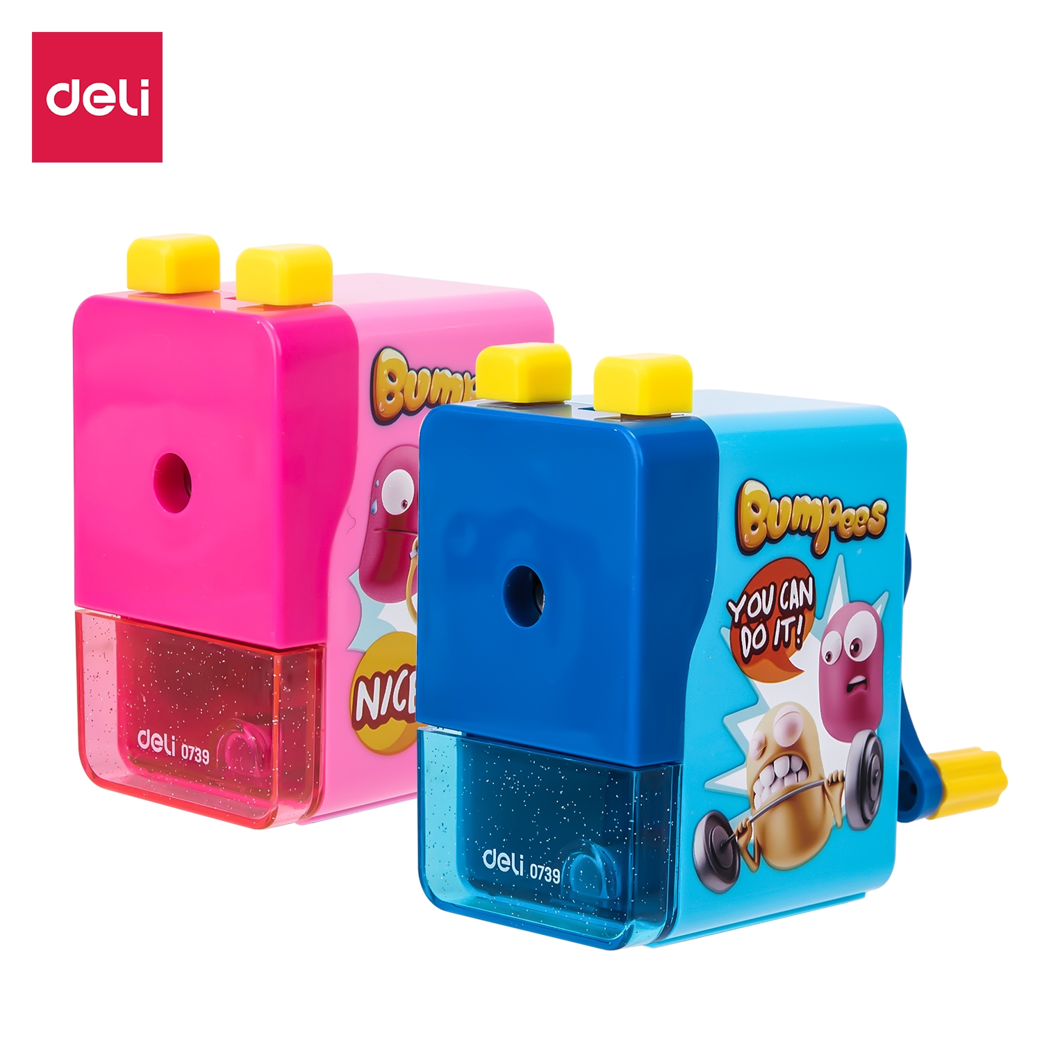 Gọt chì quay tay Deli - Xanh dương/Hồng - 1 chiếc - E0739