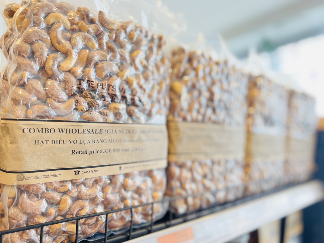 [COMBO 1kg x2]Hạt Điều Lụa Rang Muối -SALTED SKIN CASHEW G2Kg
