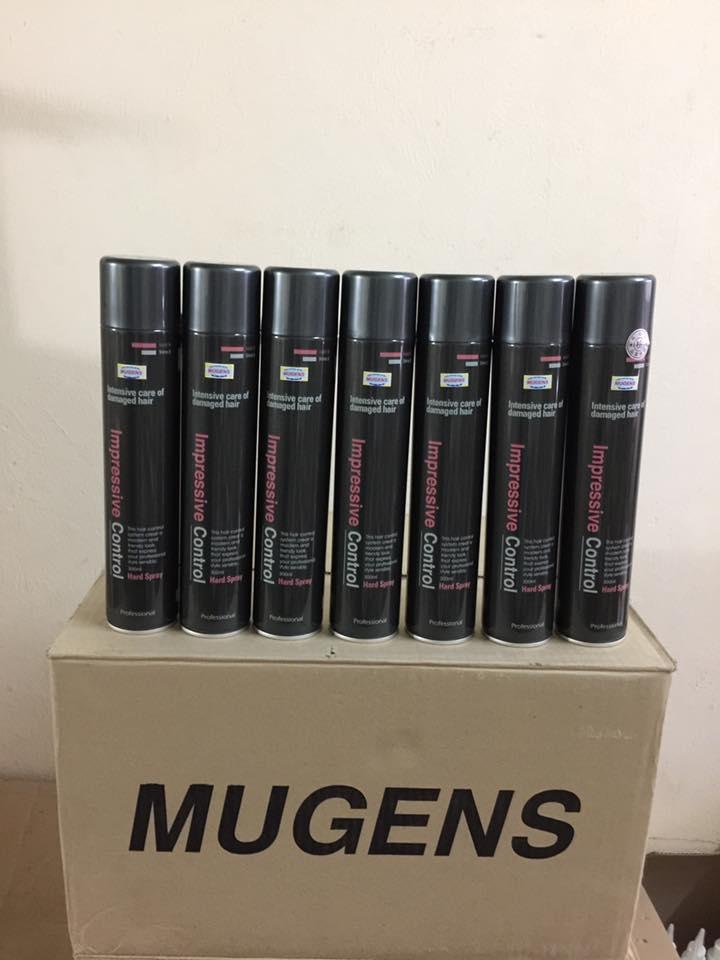 Gôm cứng tạo kiểu tóc mugens hard spray 300ml