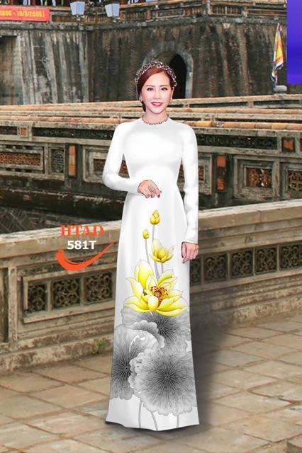 [HCM]Vải áo dài in hoa sen