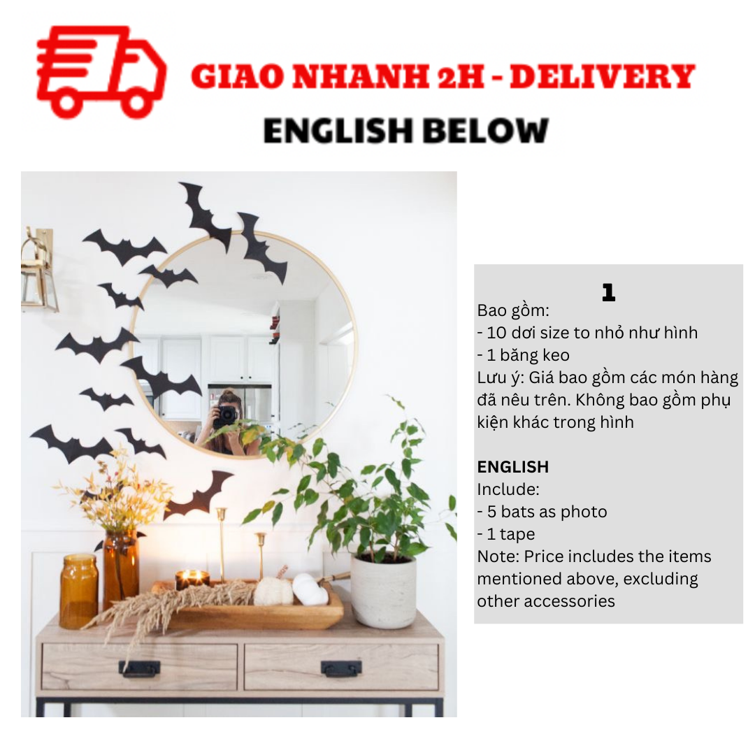 Dơi trang trí Halloween bbhl111