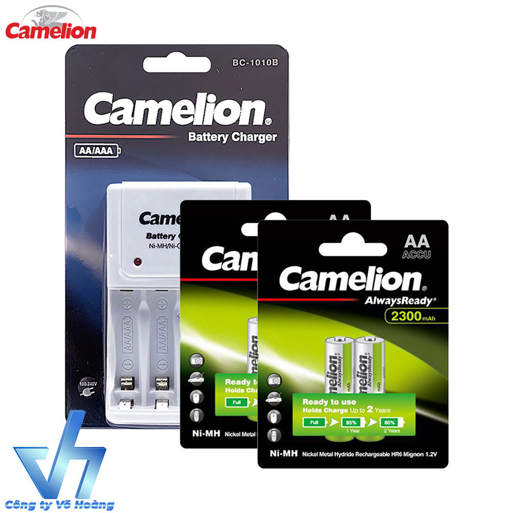 Sạc Camelion 1010B kèm 4 pin AA Camelion 2300mAh