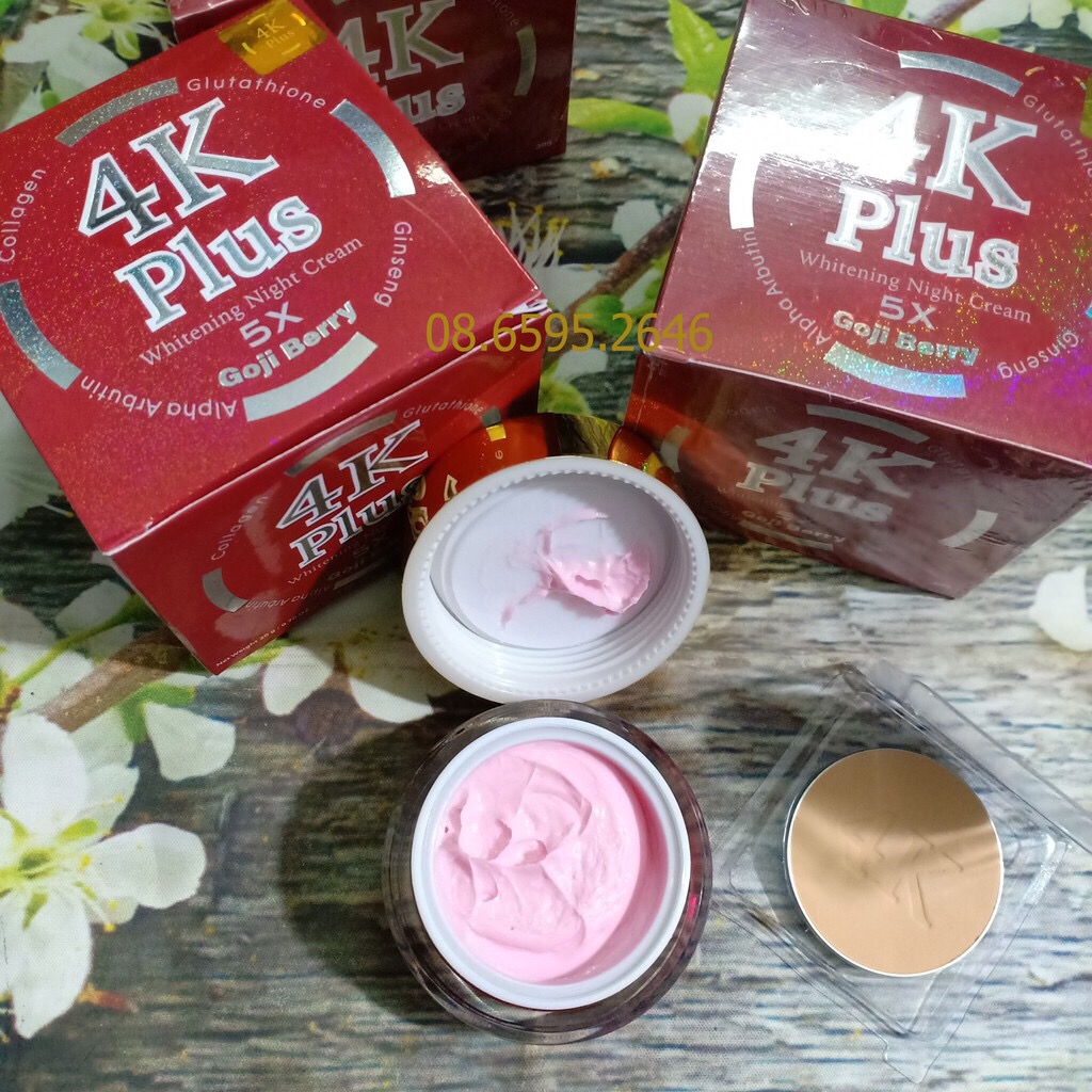 4k đỏ plus thái lan - kem dưỡng trắng da mặt chính hãng