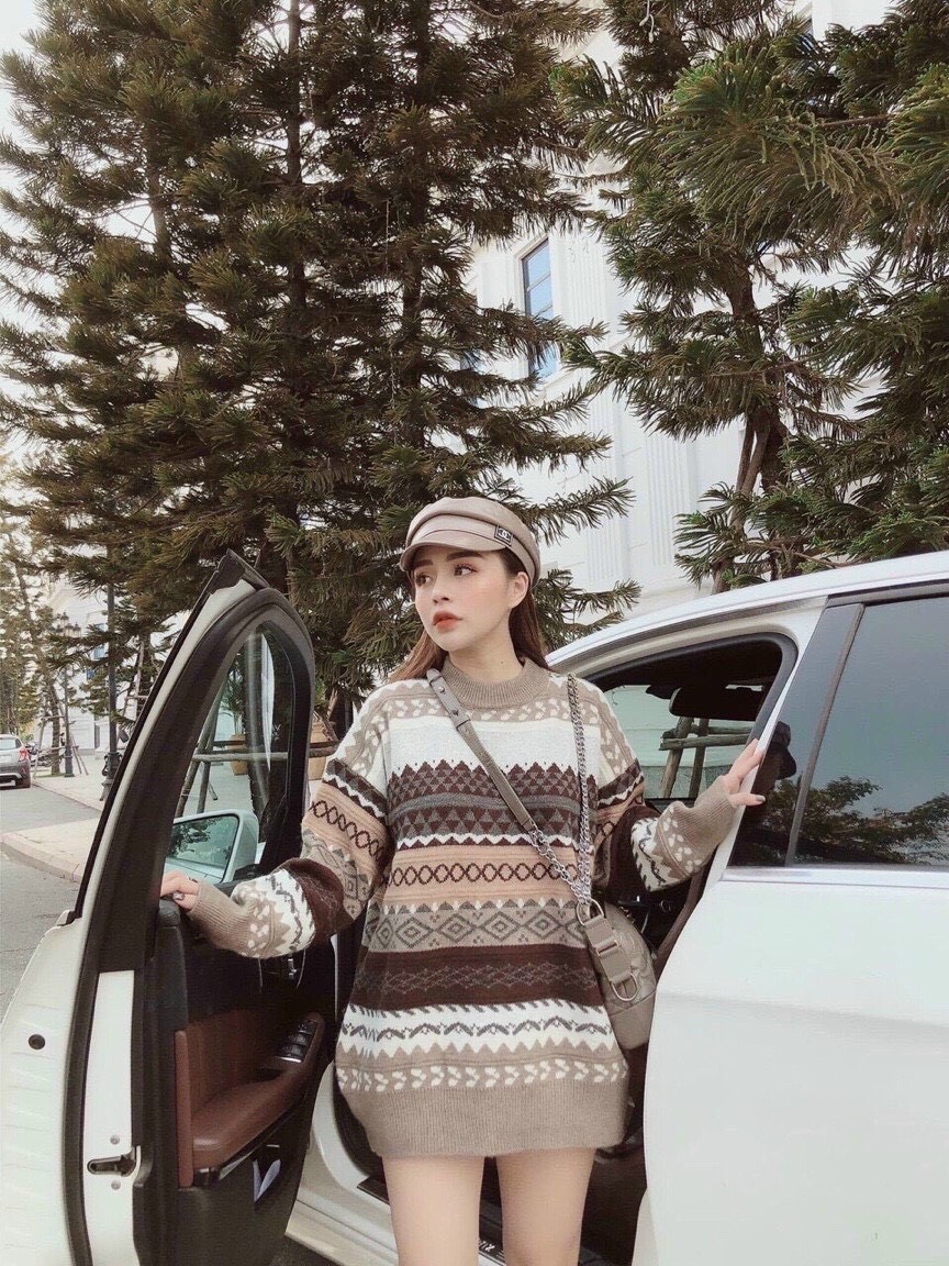 Áo len thổ cẩm vintage