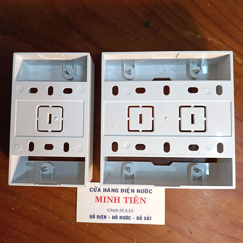Hộp Đế nổi Đơn NN101, đế nổi đôi NN102 Nanoco (Panasonic), nổi đơn thấp SINO CK157, nổi đơn - đôi MPE AK2237N