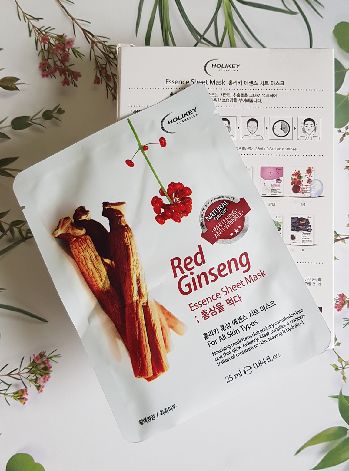 Mặt Nạ Holikey Red Ginseng Essence Sheet Mask Nhân Sâm Đỏ 25ml