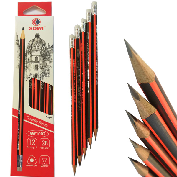 Hộp 12 cây viết chì gỗ 2b gstar sw1002