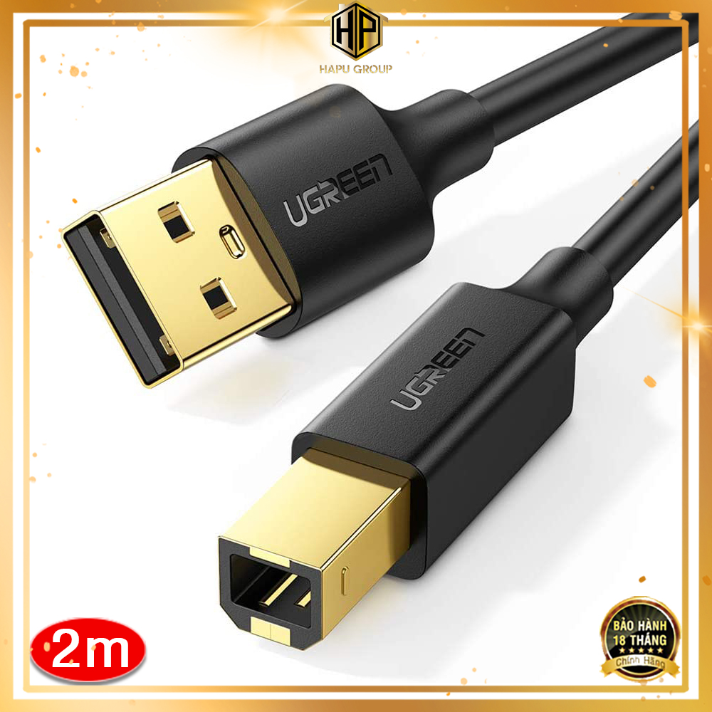 Cáp máy in ugreen 20847 dài 2m chuẩn usb 2.0 cao cấp - hapugroup