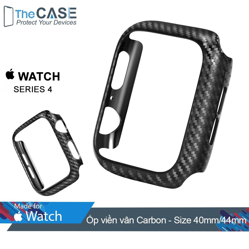 Ốp Viền Apple Watch Series 4 Vân Carbon (Size 40mm/44mm, The Case)